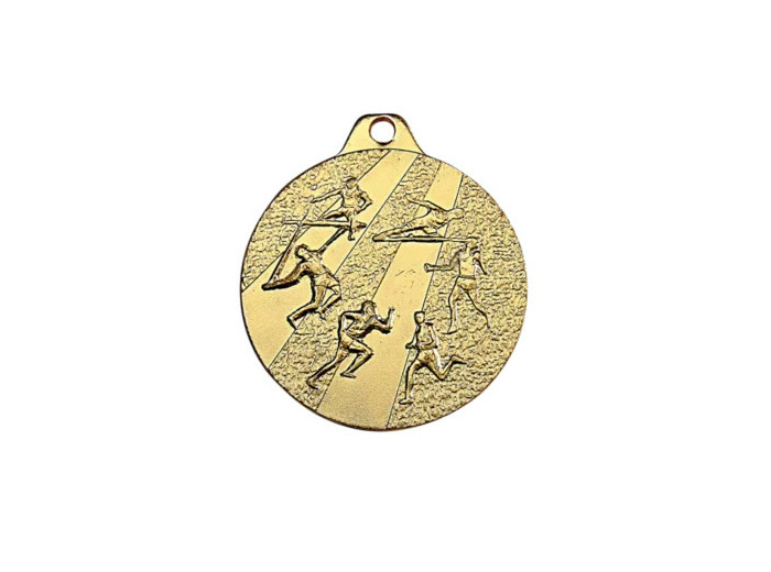Medaille frappee fer or athletisme 32mm