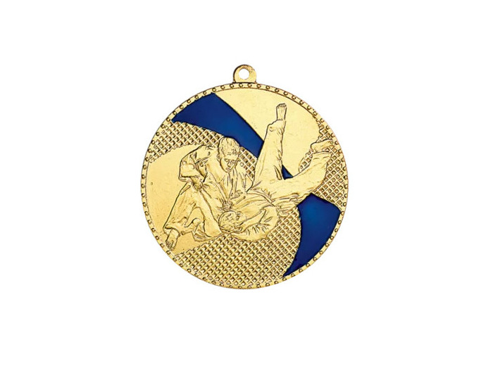 Medaille frappee fer judo 50mm
