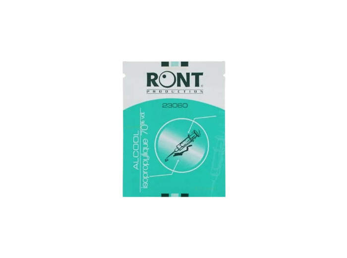 Lot de 10 serviettes alcool 70