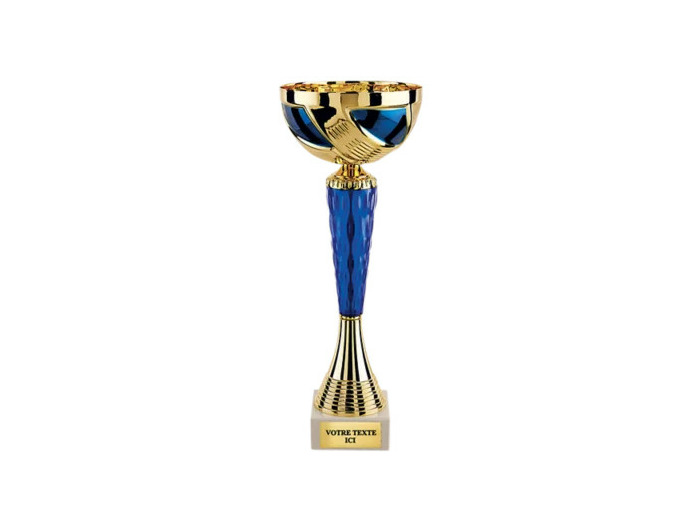 Coupe class or/bleu h 31cm d 120mm