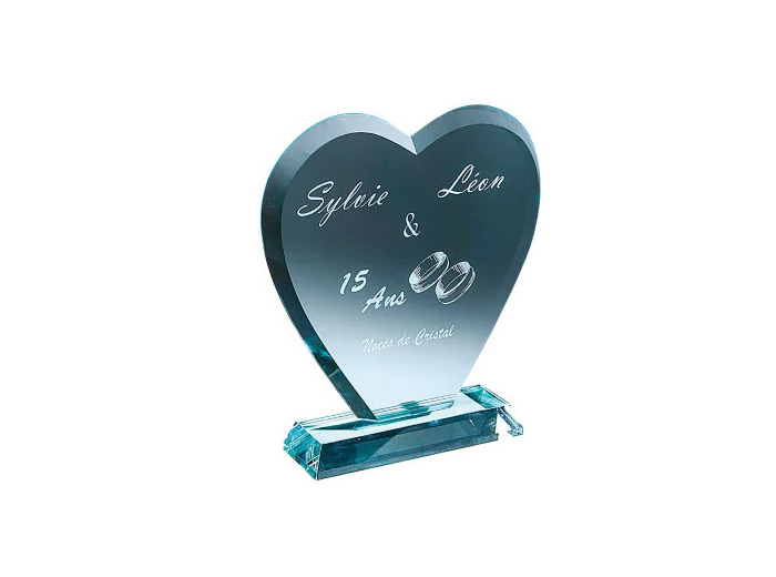 Trophee verre epaisseur 12mm h.20cm