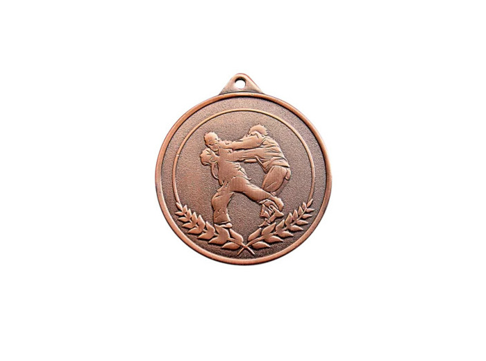 Medaille frappee bronze judo 50mm
