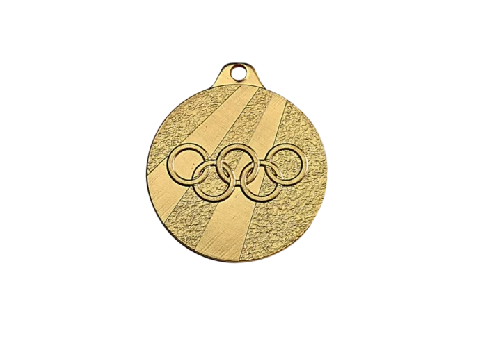 Medaille frappee fer or anneaux d 32 mm