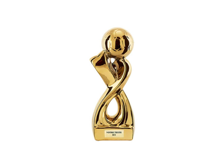 Trophee ceramique foot 34cm