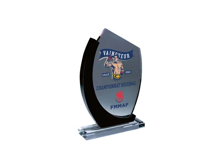 Trophee plexi epaiss 20+10mm h.25cm