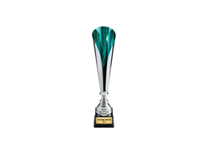 Coupe classique argent/vert(e) haut