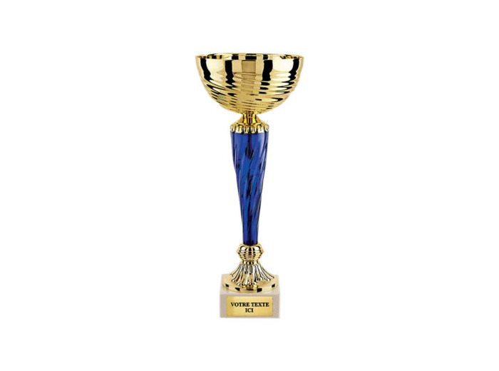 Coupe class or/bleu h 30cm d 120mm