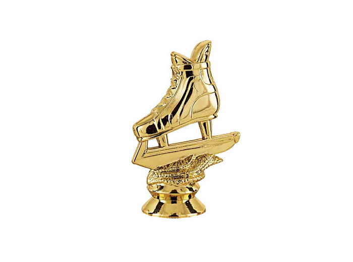 Sujet plastiq or patin glace h.7cm