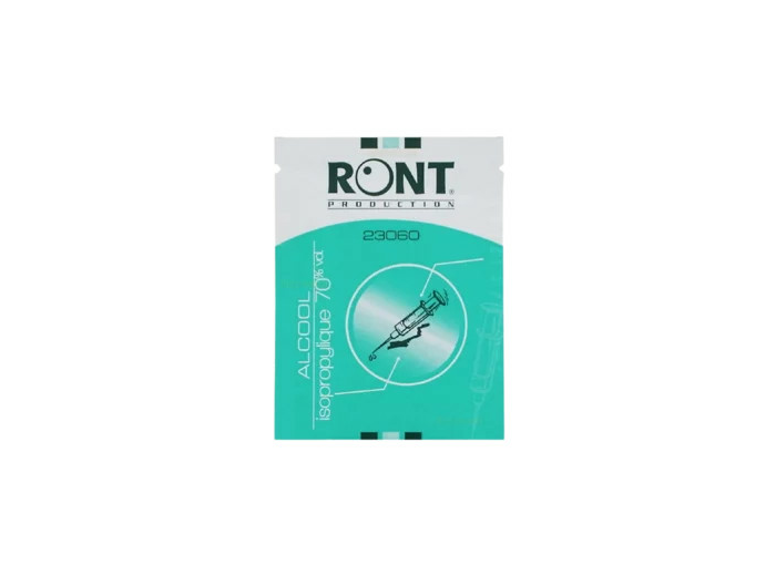 Lot de 10 serviettes alcool 70