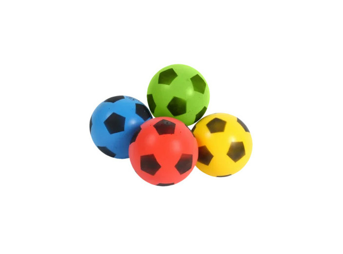 Lot 4 ballons foot mousse bicolore