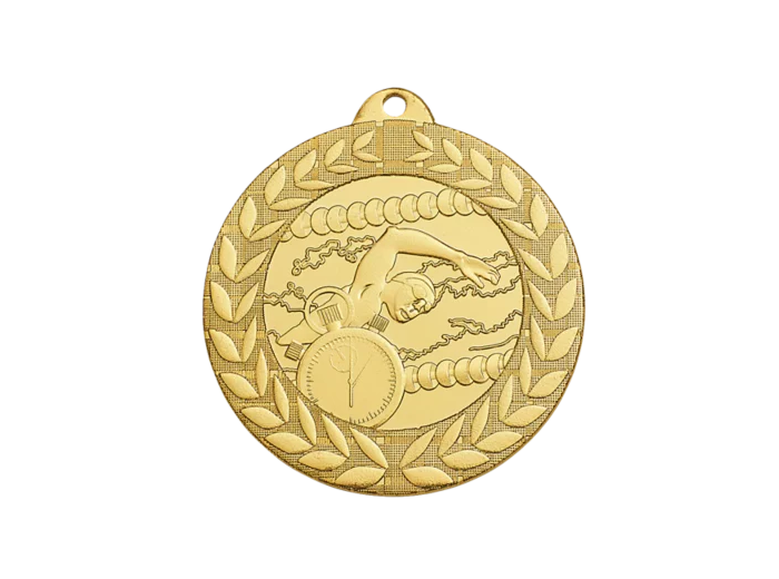 Medaille frappee fer natation 50mm