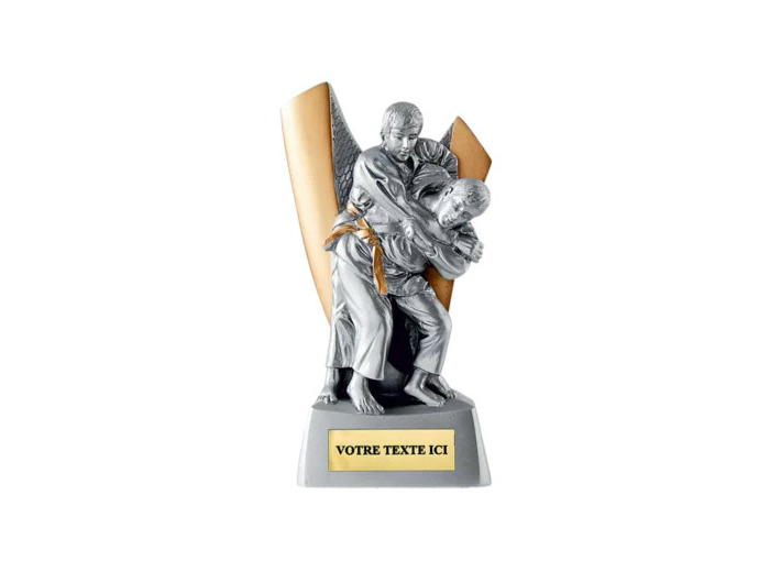 Trophee resine judo h. 14 cm