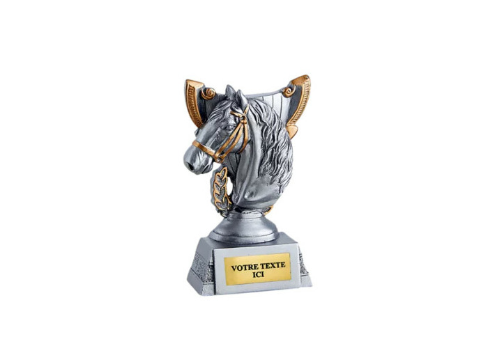Trophee resine discip equitation h 11cm