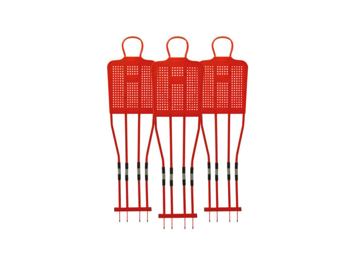 Kit 3 mannequins 180cm rouge