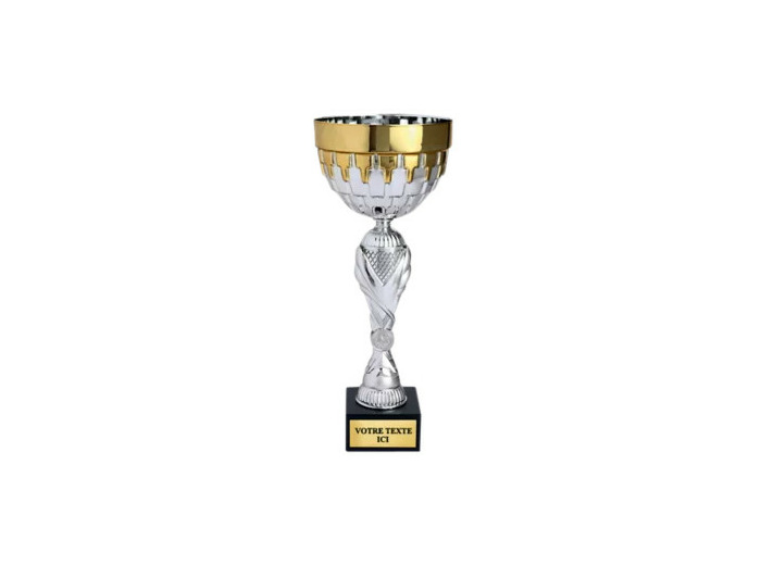 Coupe classique argent/or hauteur 3