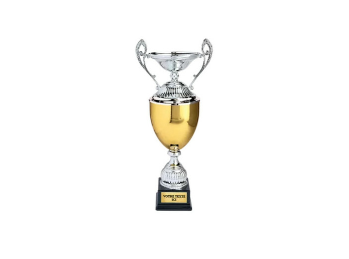 Coupe prestige argent/or hauteur 55