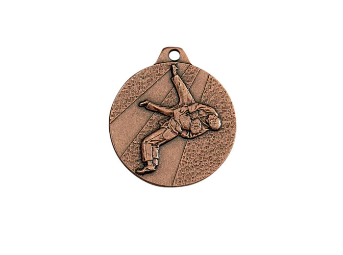 Medaille frappee fer bronze judo d 32 mm