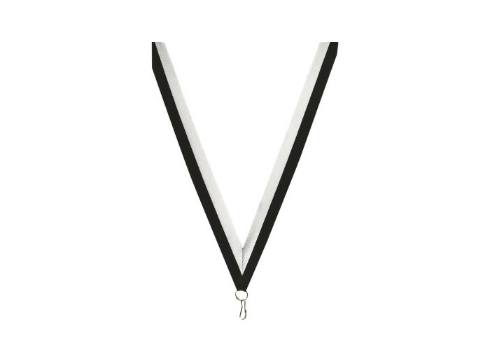 Ruban noir/blanc large 80x2.2cm