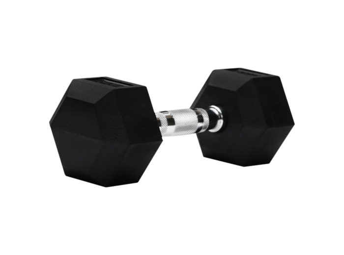 Haltères caoutchouc hexagonal 27.5 kg
