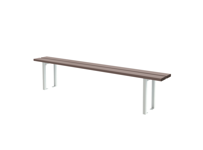 Banc simple sur pieds fixation sol