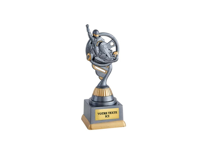 Trophee plastique karting h 18 cm