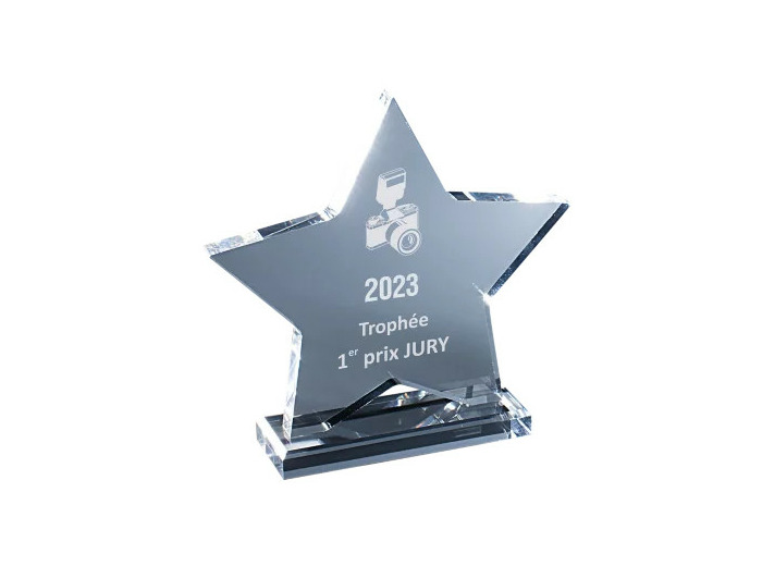 Trophee plexi epaiss 15mm h. 20 cm
