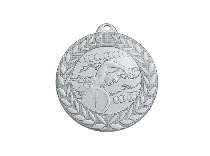 Medaille frappee fer natation 50mm