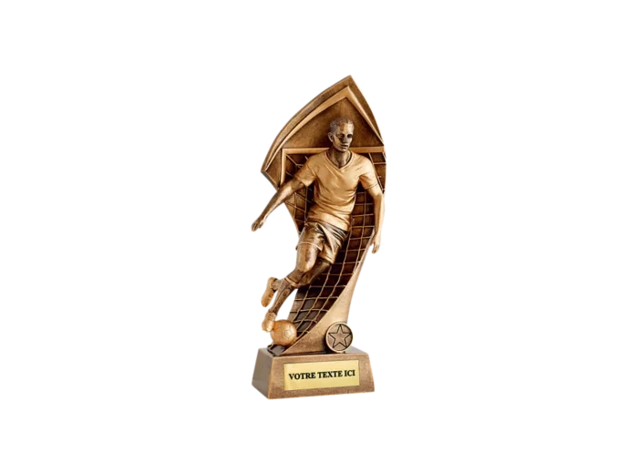 Trophee resine joueur foot 3d h.31cm