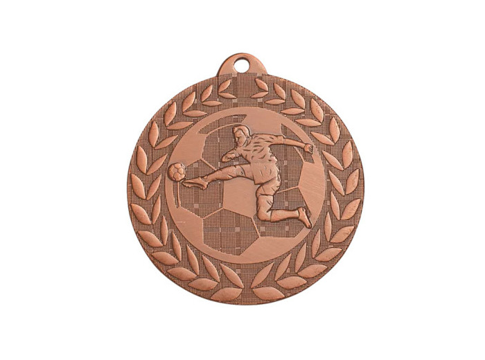 Medaille frappee fer foot 50mm
