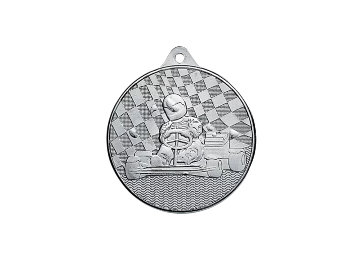 Medaille frappee fer karting 50mm