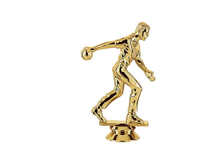 Sujet plastiqu or bowling ho h.12cm