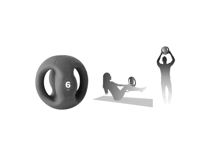 Medecine ball avec poignees 6 kg