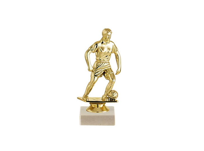 Trop sujet plas or football h 13cm