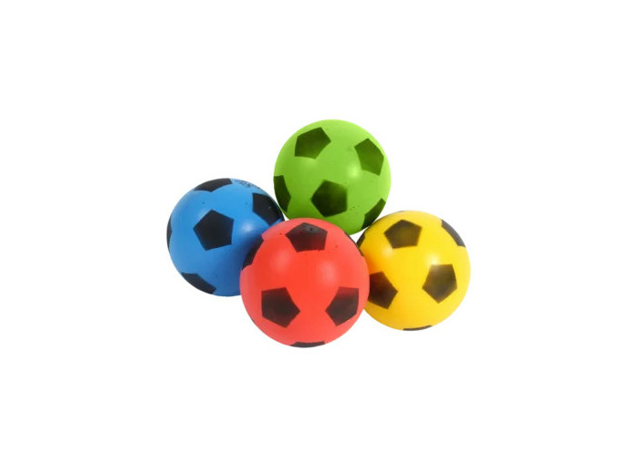 Lot 4 ballons foot mousse bicolore