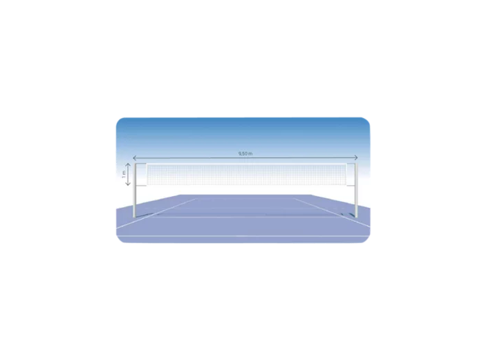 Filet volleyball- pe 2 mm - cordeau