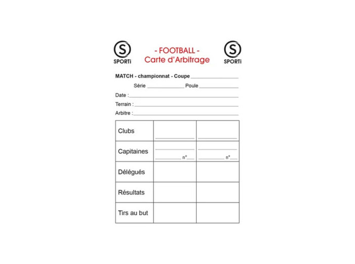 Carnet de 15 cartes foot