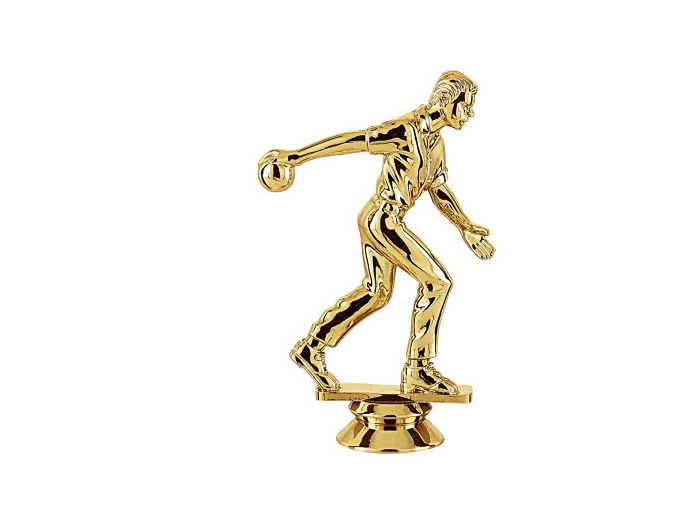 Sujet plastiqu or bowling ho h.12cm