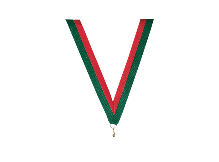 Ruban vert/rouge large 80x2.2cm