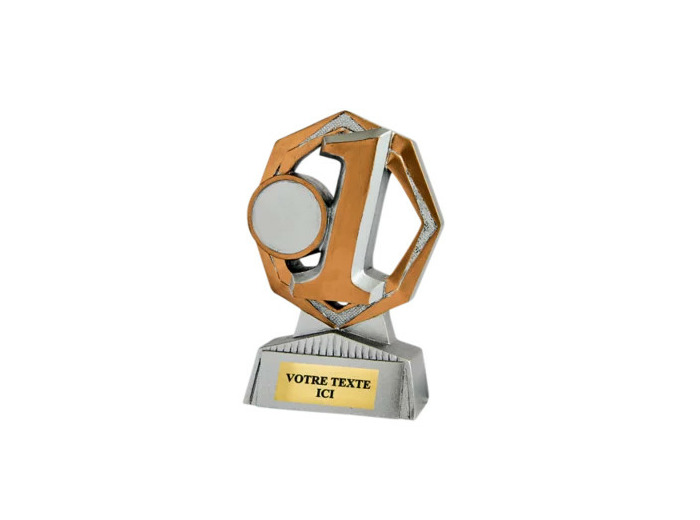 Trophee resine support eco argent/o