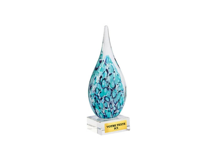 Trophee verre souffle transparent(e