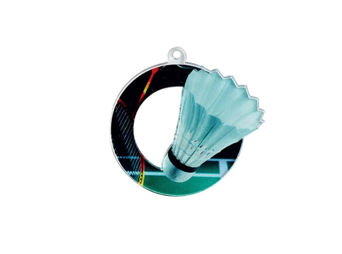 Medaille plexi diam50 badminton