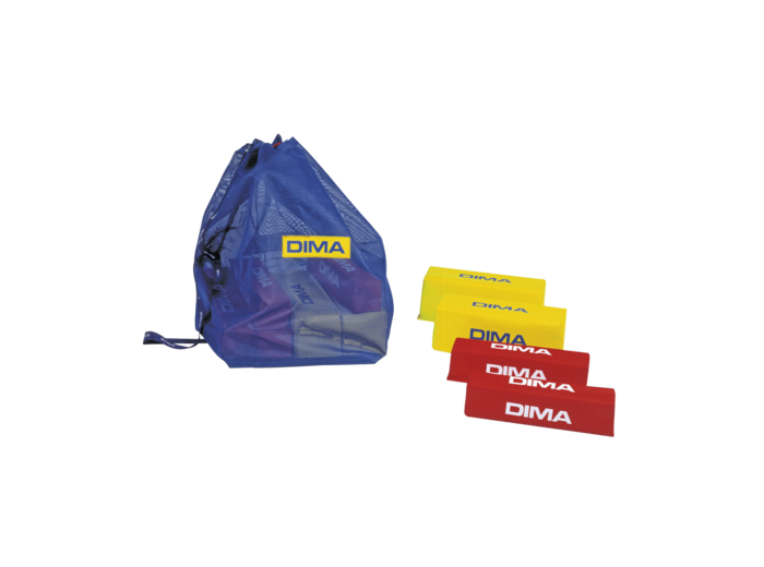 Lot de 8 mini-obstacles mousses rouges 50 x 18 x 18 cm