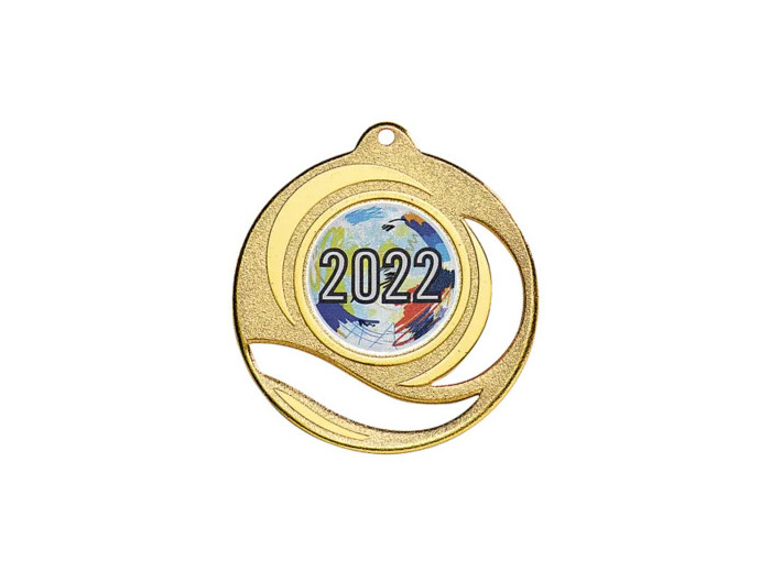 Medaille fer a trou diam50mm or