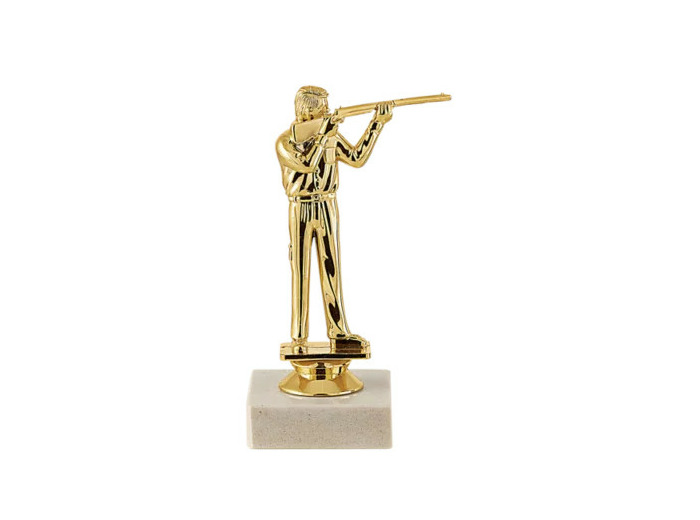 Trop sujet plas or tir fusil h 15cm