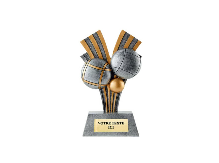 Trophee resine boule petanque h.21cm