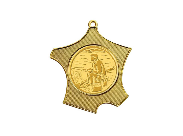 Medaille zamak carte de fr 80x87mm