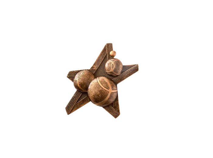 Applique resine etoile petanque hau