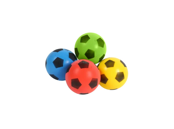 Lot 4 ballons foot mousse bicolore