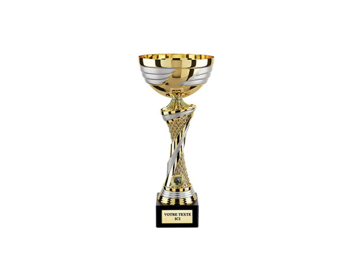 Coupe or/argt mat h.36cm bol