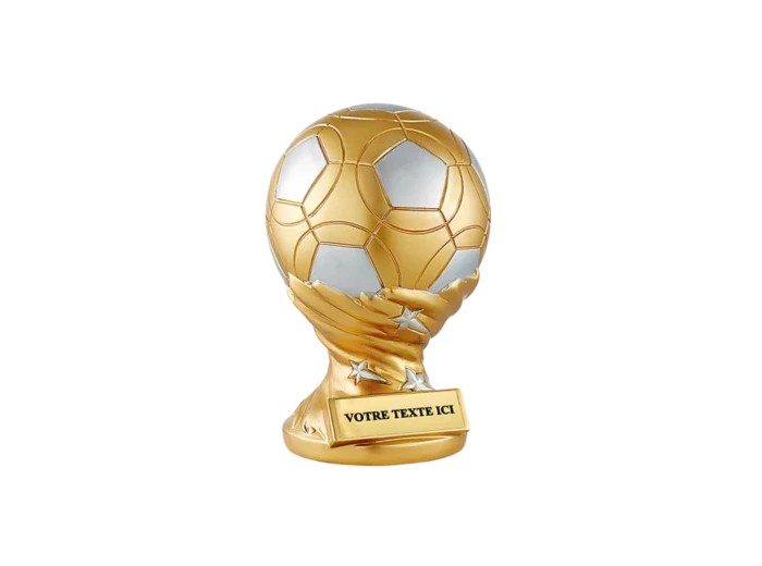 Trophee resine trophee foot h.23 cm